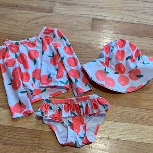 GAP Kids Swim Rashguard Set - Tangerine Print